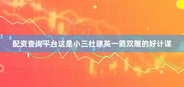 配资查询平台这是小三杜建英一箭双雕的好计谋